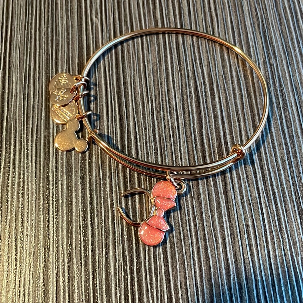 Disney Parks Alex and Ani Pink Minnie ears bracelet